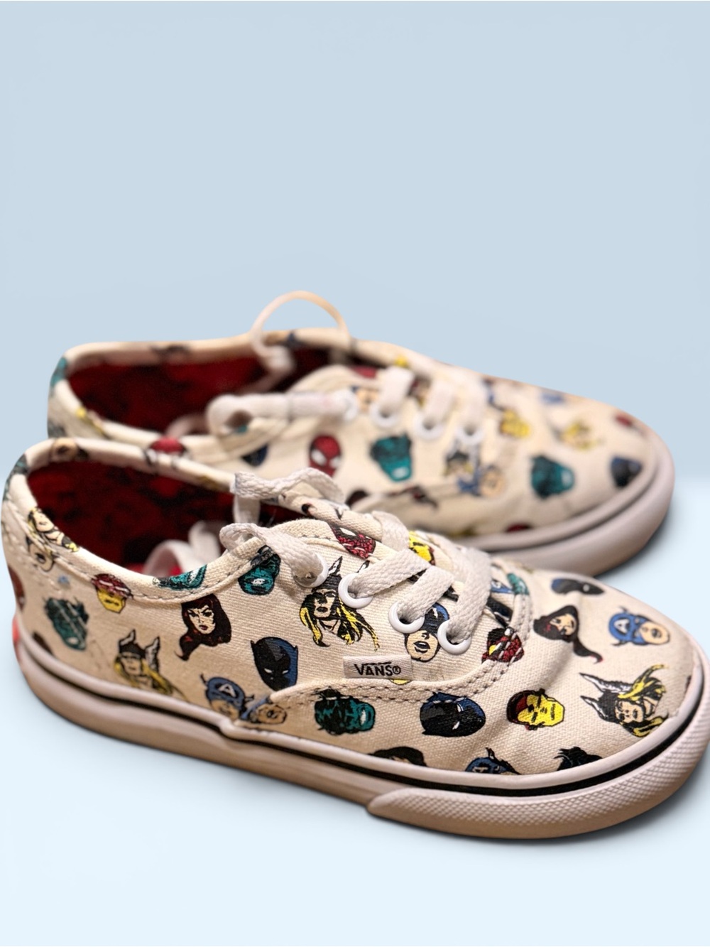 Vans Kids limited edition Marvel Heads Character Cream Sneakers - Picture 3 of 5